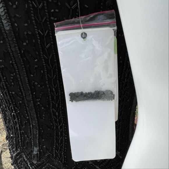 💋Papell Evening Black Beaded Sequined Luxury Camisole - Picture 12 of 15